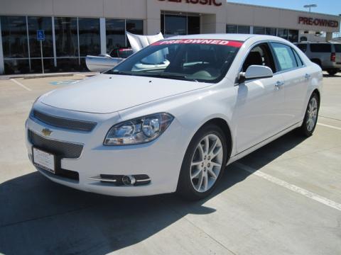 Summit White Chevrolet Malibu LTZ Sedan.  Click to enlarge.