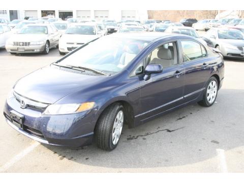 Royal Blue Pearl Honda Civic LX Sedan.  Click to enlarge.