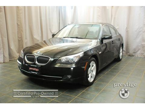 Jet Black BMW 5 Series 528xi Sedan.  Click to enlarge.