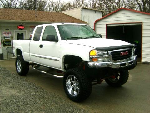 Summit White GMC Sierra 1500 SLE Extended Cab 4x4.  Click to enlarge.