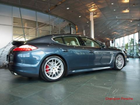 Yachting Blue Metallic Porsche Panamera Turbo.  Click to enlarge.
