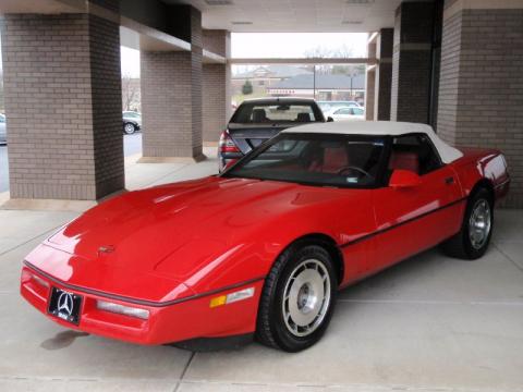 Bright Red Chevrolet Corvette Convertible.  Click to enlarge.