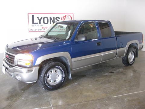Marine Blue Metallic GMC Sierra 1500 SLE Extended Cab 4x4. Click to enlarge. Marine Blue Metallic GMC Sierra 1500 SLE Extended Cab 4x4. Click to enlarge.
