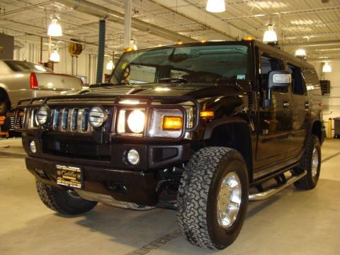 Black Hummer H2 SUV.  Click to enlarge.