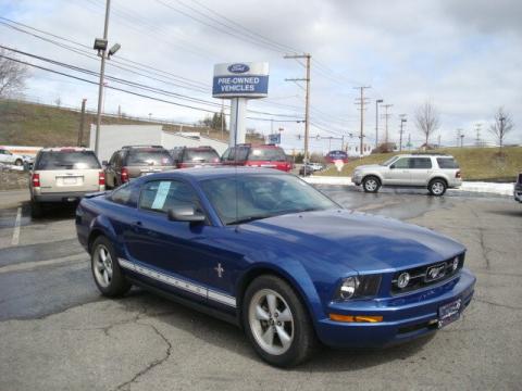 Vista Blue Metallic Ford Mustang V6 Premium Coupe.  Click to enlarge.