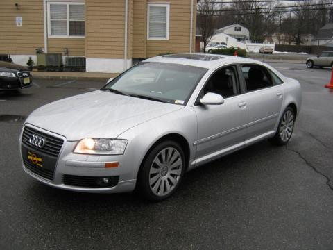 Light Silver Metallic Audi A8 L 4.2 quattro.  Click to enlarge.