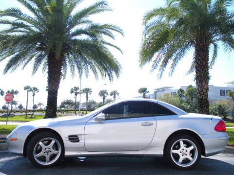 Brilliant Silver Metallic Mercedes-Benz SL 500 Roadster.  Click to enlarge.