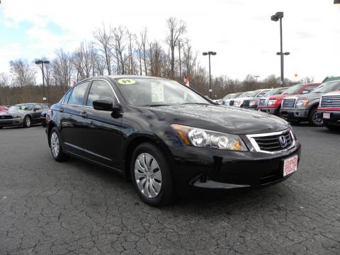Crystal Black Pearl Honda Accord LX Sedan.  Click to enlarge.