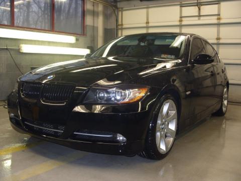 Jet Black BMW 3 Series 335i Sedan.  Click to enlarge.
