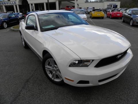 Performance White Ford Mustang V6 Coupe.  Click to enlarge.