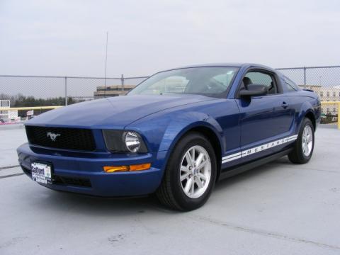 Vista Blue Metallic Ford Mustang V6 Deluxe Coupe.  Click to enlarge.
