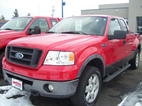 Bright Red Ford F150 FX4 SuperCab 4x4.  Click to enlarge.