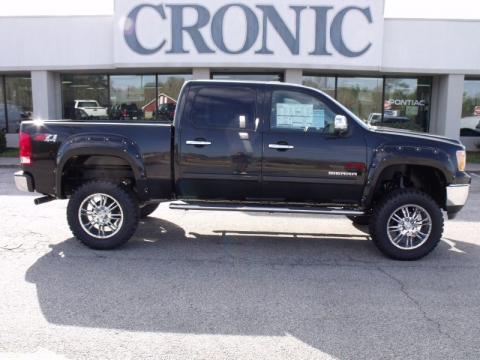 Carbon Black Metallic GMC Sierra 1500 SLE Crew Cab 4x4.  Click to enlarge.