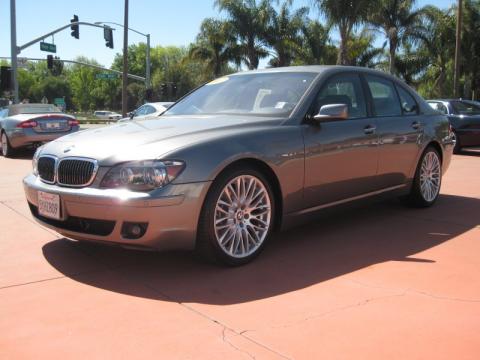 Sterling Grey Metallic BMW 7 Series 750i Sedan.  Click to enlarge.