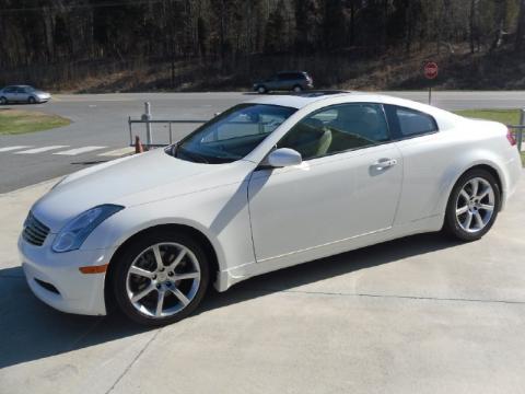 Ivory Pearl Infiniti G 35 Coupe.  Click to enlarge.