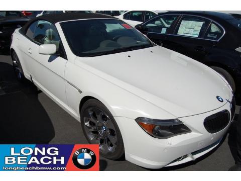 Alpine White BMW 6 Series 645i Convertible.  Click to enlarge.