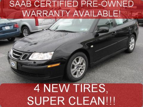 Black Saab 9-3 2.0T Sport Sedan.  Click to enlarge.