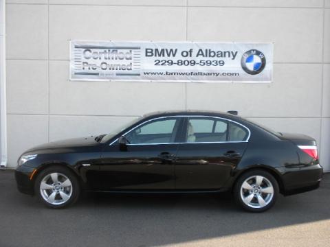 Jet Black BMW 5 Series 528i Sedan.  Click to enlarge.