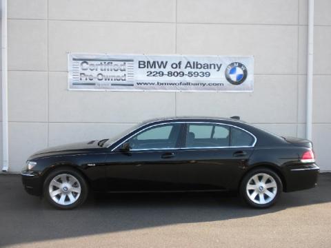 Jet Black BMW 7 Series 750Li Sedan.  Click to enlarge.