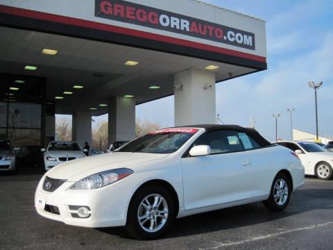 Blizzard White Pearl Toyota Solara SE V6 Convertible.  Click to enlarge.