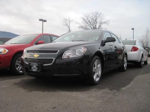 Black Granite Metallic Chevrolet Malibu LS Sedan.  Click to enlarge.