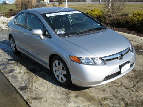 Alabaster Silver Metallic Honda Civic LX Sedan.  Click to enlarge.