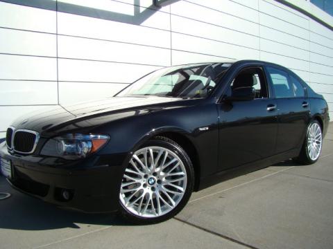 Black Sapphire Metallic BMW 7 Series 750i Sedan.  Click to enlarge.