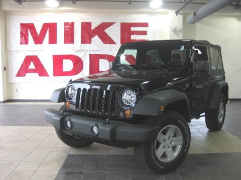 Black Jeep Wrangler Sport 4x4.  Click to enlarge.