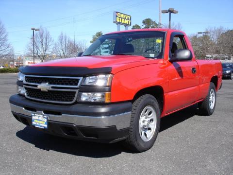 Victory Red Chevrolet Silverado 1500 Regular Cab.  Click to enlarge.