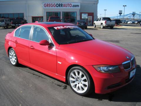 Electric Red BMW 3 Series 330i Sedan.  Click to enlarge.
