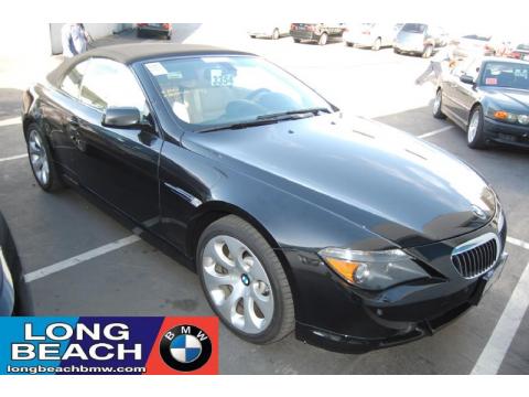 Jet Black BMW 6 Series 650i Convertible.  Click to enlarge.