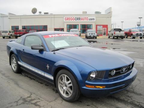 Vista Blue Metallic Ford Mustang V6 Deluxe Coupe.  Click to enlarge.