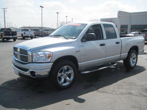 Bright Silver Metallic Dodge Ram 1500 Big Horn Edition Quad Cab.  Click to enlarge.