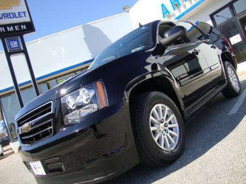 Black Chevrolet Tahoe Hybrid 4x4.  Click to enlarge.