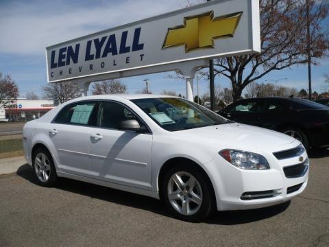 Summit White Chevrolet Malibu LS Sedan.  Click to enlarge.