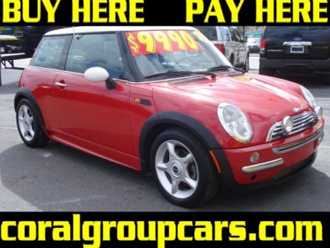 Chili Red Mini Cooper Hardtop.  Click to enlarge.