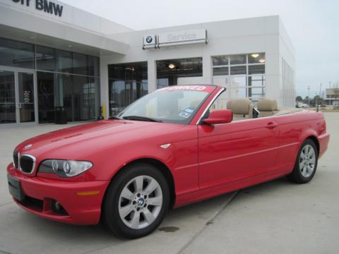 Electric Red BMW 3 Series 325i Convertible.  Click to enlarge.