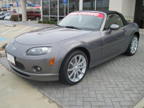 Galaxy Gray Metallic Mazda MX-5 Miata Grand Touring Roadster.  Click to enlarge.