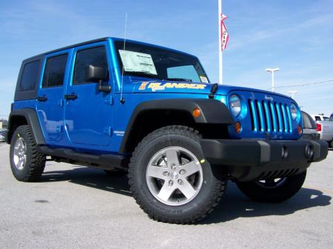 Surf Blue Pearl Jeep Wrangler Unlimited Islander Edition 4x4.  Click to enlarge.