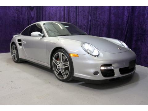 Arctic Silver Metallic Porsche 911 Turbo Coupe.  Click to enlarge.