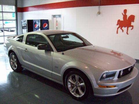 Satin Silver Metallic Ford Mustang GT Premium Coupe.  Click to enlarge.