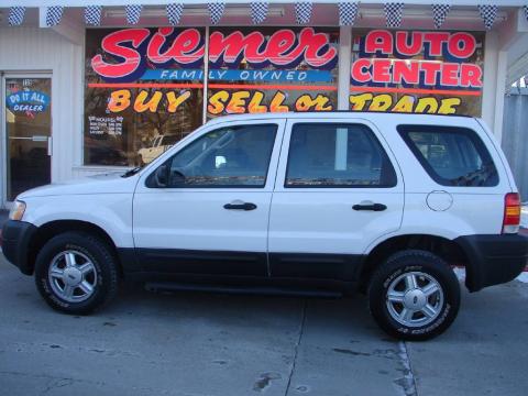 Oxford White Ford Escape XLS V6 4WD.  Click to enlarge.