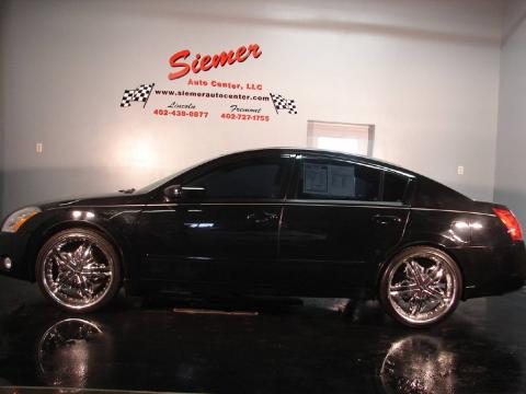 Onyx Black 2004 Nissan Maxima 3.5 SE with Black interior Onyx Black Nissan 