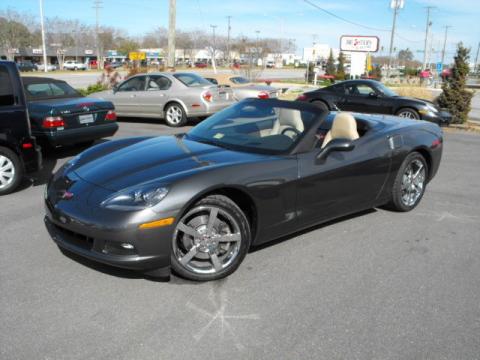 Cyber Gray Metallic Chevrolet Corvette Convertible.  Click to enlarge.