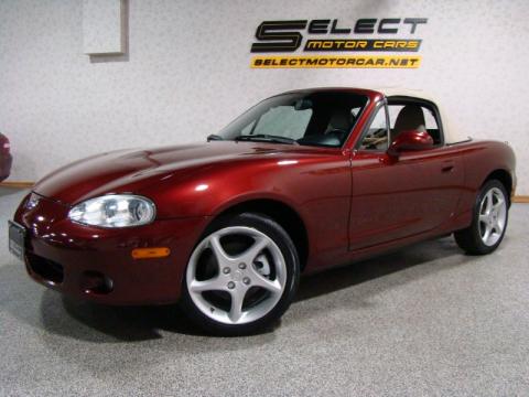 Garnet Red Mica Mazda MX-5 Miata LS Roadster.  Click to enlarge.