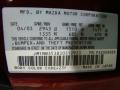 Mazda Color Code 25F Garnet Red Mica #15