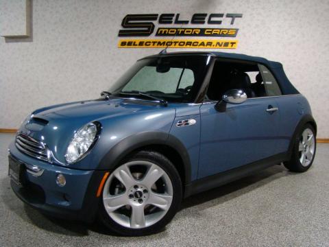 Cool Blue Metallic Mini Cooper S Convertible.  Click to enlarge.