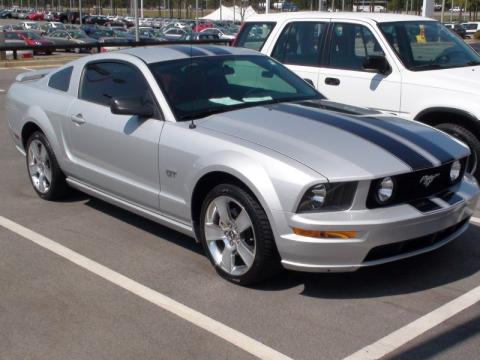 Satin Silver Metallic Ford Mustang GT Premium Coupe.  Click to enlarge.