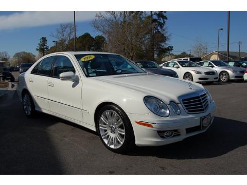 Arctic White Mercedes-Benz E 350 Sedan.  Click to enlarge.