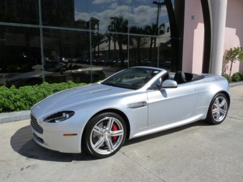 Lightning Silver Aston Martin V8 Vantage Roadster.  Click to enlarge.